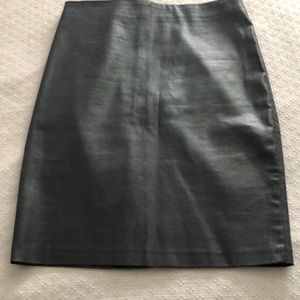 All Saints black distressed denim pencil skirt 10